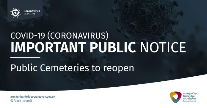 2356. ABC CORONAVIRUS FB POST 1200 x 630 SIGNPOST GRAPHICS CEMETERY REOPEN Public cemeteries to reopen