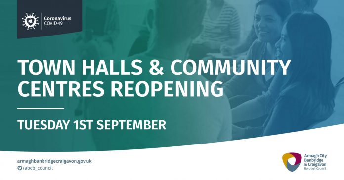 Town Halls CC Town Halls and Community Centres to open on Tuesday 1st September.