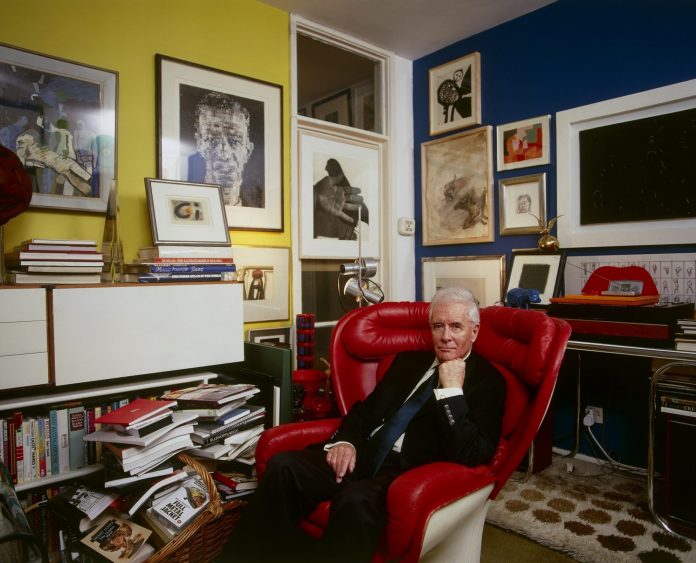 Walker in his apartment jpg Alexander Walker sits surrounded by the many artworks he collected over many years