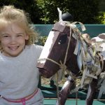 Dromore Central Primary School P1 student, Ava McNeill and her beautifully coloured horse, Oreo.