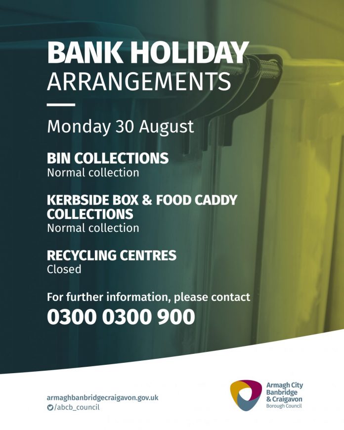 AUGUST BIN COLLECTIONS ADVERT