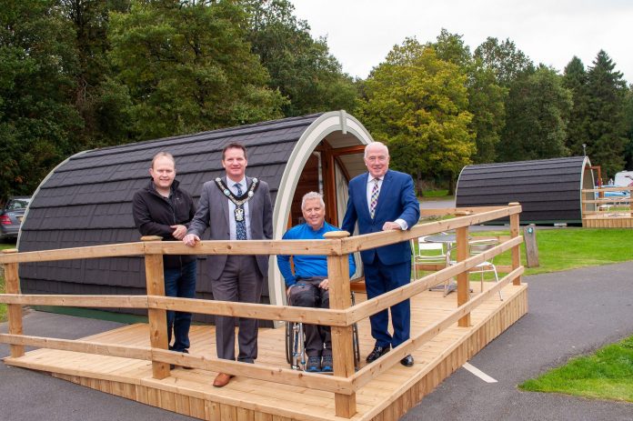 Glamping pods at Gosford