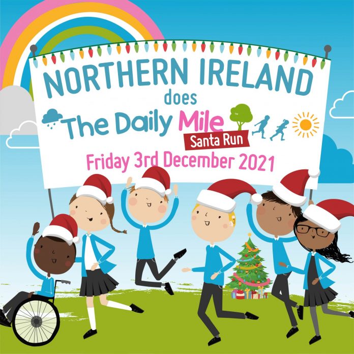 NI Does The Daily Mile Santa Run Dec 2021