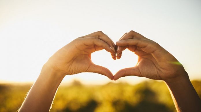 Valentines day hands heart image