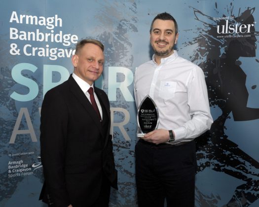 Sports Person with a Disability sponsored by Rushmere Shopping Centre Award Winner: Chris Burns, Banbridge Cycling Club, (Aaron Wallace, Chairman of Banbridge Cycling Club accepting the award on his behalf), Tomas Vaitiekus, Rushmere Shopping Centre