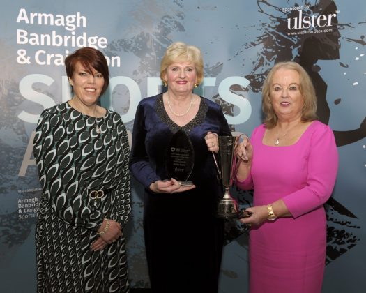 Sportsman of the Year sponsored by Ulster Carpets Award Winner: Philip Doyle (collected by his mother Una Doyle), Heather Sturgeon, Ulster Carpets and Edith Jamison Armagh, Banbridge & Craigavon Sports Forum.