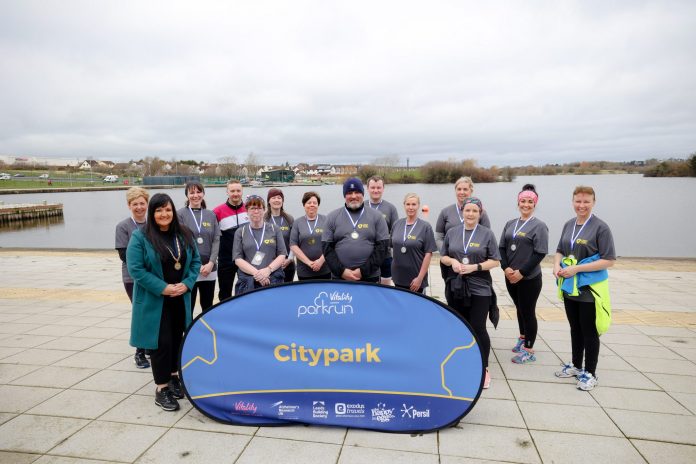 Female Deputy Lord Mayor with Couch to 5K runners