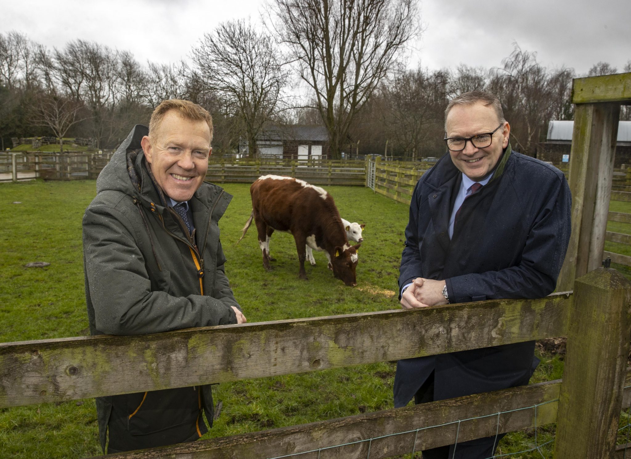 Two men pictured at farm