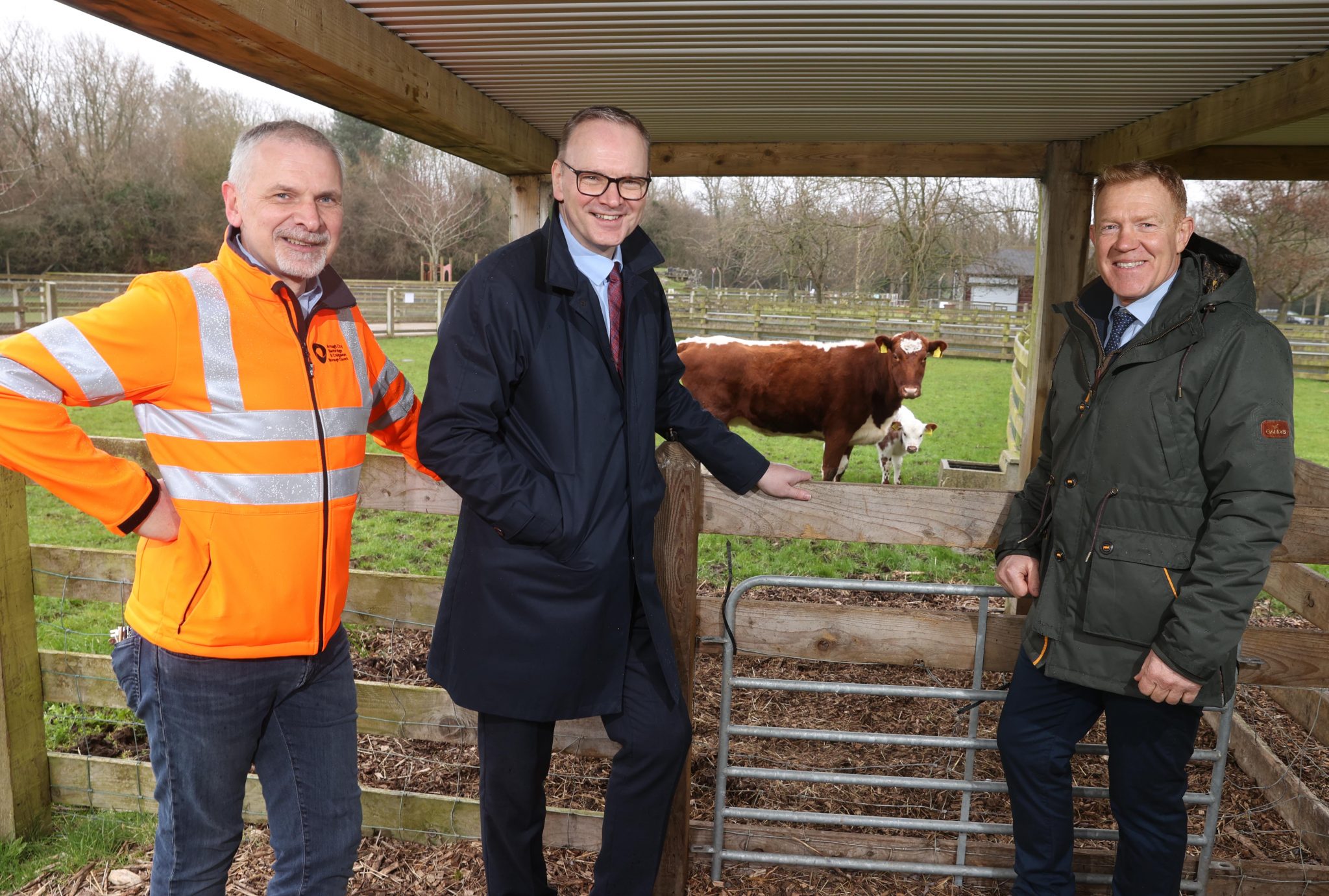 Three men pictured on farm