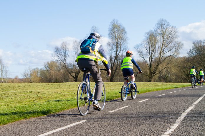 People on bicycles