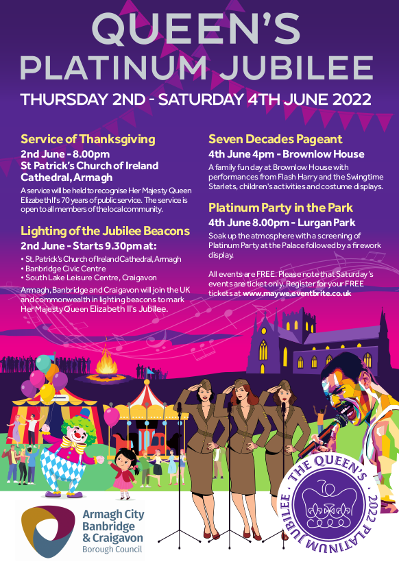 Council to host a weekend of Platinum Jubilee events Armagh City