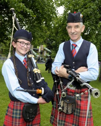 Lurgan Park is filled with the sound of pipes and drums