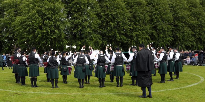 Lurgan Park is filled with the sound of pipes and drums