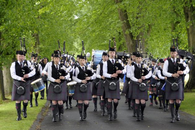 Lurgan Park is filled with the sound of pipes and drums