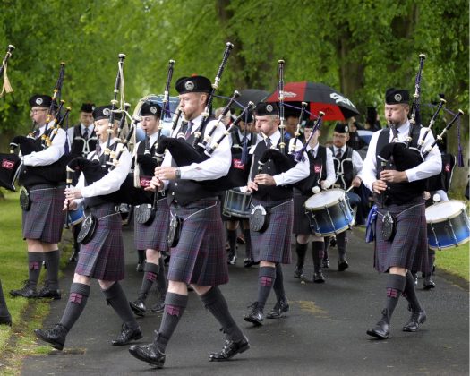 Lurgan Park is filled with the sound of pipes and drums