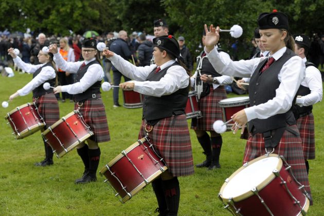 Lurgan Park is filled with the sound of pipes and drums