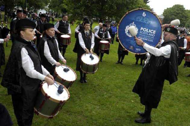 Lurgan Park is filled with the sound of pipes and drums