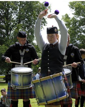 Lurgan Park is filled with the sound of pipes and drums