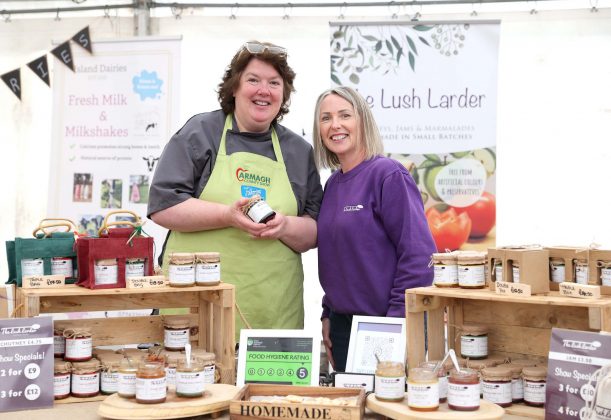 Chef Paula McIntyre with Tracey Toner from The Lush Larder who took part in ABC Council’s Food Heartland showcase stand at the 175th Armagh County Show.