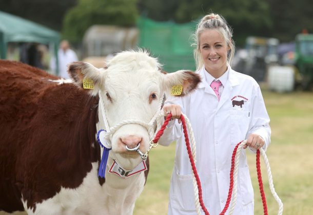 Tracey Morton of Nancy Herefords at the 175th Armagh County Show