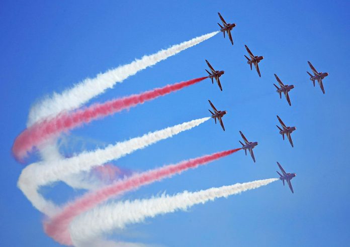 Red Arrows Flypast