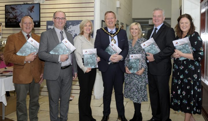 David Hammerton (ABC Seniors Network), Gerard Rocks (Southern Health and Social Care Trust), Lucille Lennon (Public Health Agency), Lord Mayor Councillor Paul Greenfield, Stephanie Rock (ABC Council), Billy Stewart (ABC Council) and Head of council’s Environmental Health Department Gillian Topping.