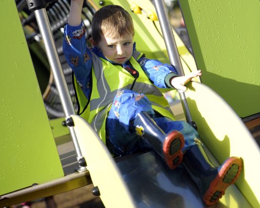 Young Annaclone resident enjoying the new Frazer Park Play Park.