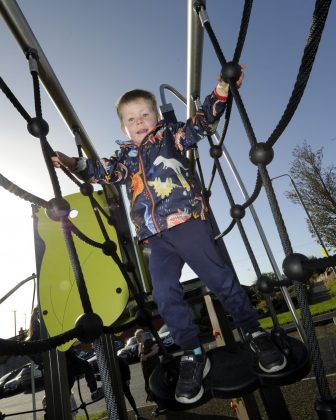 It was all blue skies and smiles at the new Millstone Close Play Park last week.