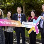Pictured left to right: Nadine Elliot (People 1st), Jacqueline Bradley (ABC Council), Lord Mayor of Armagh City, Banbridge and Craigavon, Councillor Paul Greenfield, Patricia McEvoy (People 1st) and Alderman Ian Burn (Chair of Economic Development and Regeneration Committee).