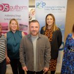 Pictured at the Community Wellbeing event, Armagh, Banbridge and Craigavon PCSP Chair, Councillor Thomas Larkham with Ciara Doris (Start360) and Patricia Gibson, Aisling Gillespie, and Lynette Cooke (ABC PCSP).