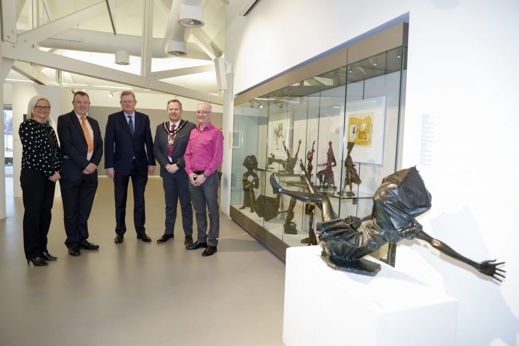 Lord Caine visits F.E. McWilliam Gallery to hear about exciting expansion plans