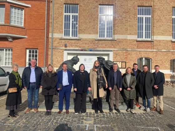 Members of the NI delegation visit Messines in Flanders.