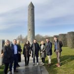 Members of the NI delegation pictured at the Island of Ireland Peace Park and Round Tower in Messines, near Ypres in Flanders. This memorial site, which is approaching its 25 year anniversary in November 2023, is dedicated to the soldiers of the island of Ireland who died, were wounded or are missing from WW1.