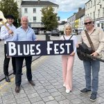 Celebrating the launch of 7 Hills Blues Fest are Martin Rafferty, M D Rafferty music School Armagh, Art O’Hagan, Armagh City Centre Management Committee, Sorcha McGeown, Deputy Lord Mayor of Armagh City, Banbridge and Craigavon Council and Simon Smith, 7 Hills Blues Festival organising team.