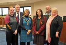 Civic Reception for winning girls football team from St Ronan's College Lurgan