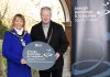 Lord Mayor Alderman Margaret Tinsley and Chair of ABC Sports Forum Cathal O'Neill are holding an ABC Sports Forum sign to encourage sports clubs and individuals to join the forum.