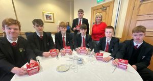 Pupils from St Patrick’s Grammar receive vouchers as thanks for taking part in the Digital Inclusion Programme.