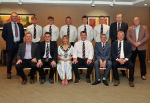 Lord Mayor of Armagh City, Banbridge and Craigavon, Alderman Margaret Tinsley hosted a Civic Reception for Waringstown Cricket Club 1st X1 and club officials to celebrate a fantastic 2023 season whereby the 1st XI team won the Gallagher Challenge Cup and the Lagan Valley Steels T20 Championship. Included are, Councillors, Kyle Savage, Tim McClelland and Peter Haire.