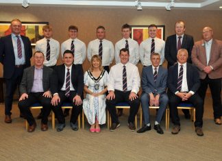 Lord Mayor of Armagh City, Banbridge and Craigavon, Alderman Margaret Tinsley hosted a Civic Reception for Waringstown Cricket Club 1st X1 and club officials to celebrate a fantastic 2023 season whereby the 1st XI team won the Gallagher Challenge Cup and the Lagan Valley Steels T20 Championship. Included are, Councillors, Kyle Savage, Tim McClelland and Peter Haire.