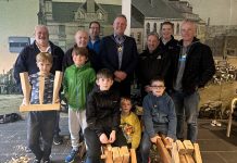 Deputy Lord Mayor of Armagh City, Banbridge and Craigavon Borough, Cllr Kyle Savage pictured with those who took part in the Grandads and Grandlads programme at Millenium Court.