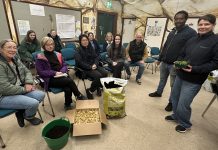 The first No Dig workshop of 2025 was held at Kinnego Bushcraft Community Garden in Oxford Island
