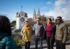 Four people undertaking a walking tour of Armagh