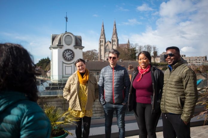 Armagh City Walking Tours Photo 1 Four people undertaking a walking tour of Armagh