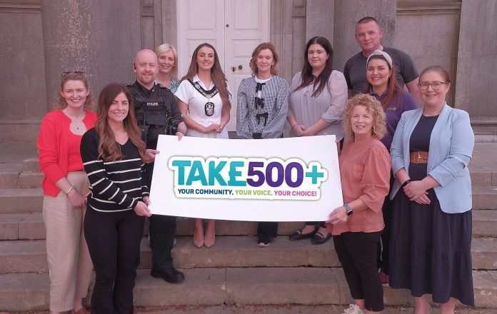 Launching the new Tak£500+ project for 2025 is the Lord Mayor of Armagh City, Banbridge and Craigavon Councillor Sarah Duffy with the Participatory Budgeting Working Group.