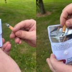 One of the ashtray pouches available free from ABC Council.