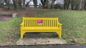 Yellow chatty bench