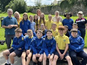 Pupils and staff from St Mary’s PS Maghery pictured with officers from ABC Council at their environmental survey.