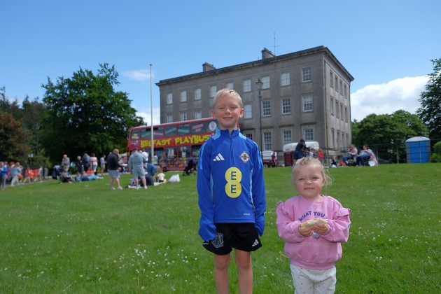 Boy and girl outside