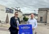 Lord Mayor of Armagh City, Banbridge and Craigavon Borough, Alderman Stephen Moutray, and Armagh Chamber Chair, Art O’Hagan, at the Market Place Theatre, Armagh.