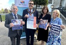 Pictured at the launch of Positive Ageing Month in the ABC Borough were David Hammerton, Chair of ABC Seniors Network, Lord Mayor of ABC Borough, Ald Stephen Moutray, Gillian Topping, Head of Environmental Health ABC Council and Stephanie Rock – ABC Age Friendly Officer.